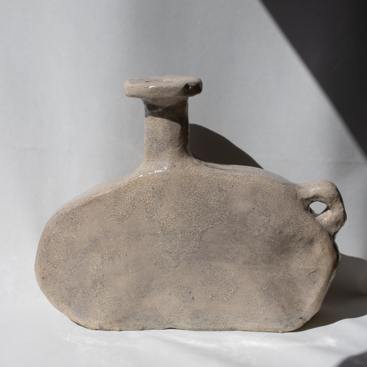 Gray Fat Vase