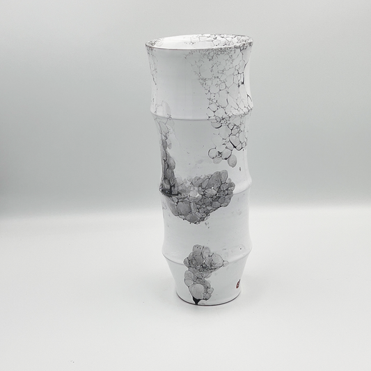 Jarrón Bambú Blanco III