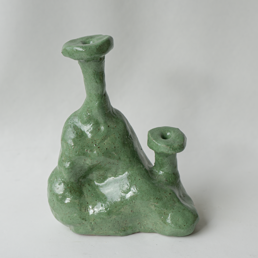 Jarrón Tiny verde doble