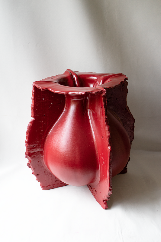 Jarrón Blow-up rojo
