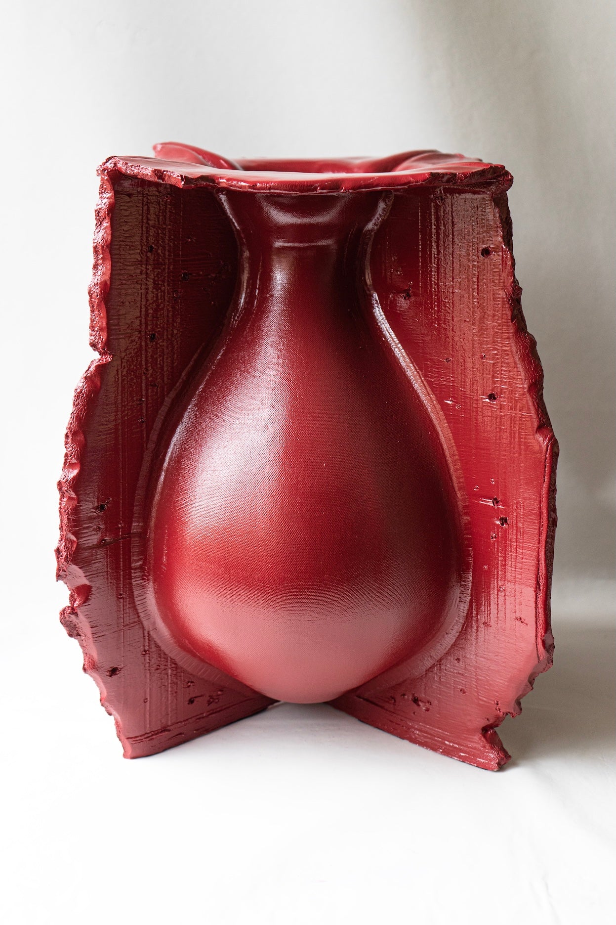 Jarrón Blow-up rojo